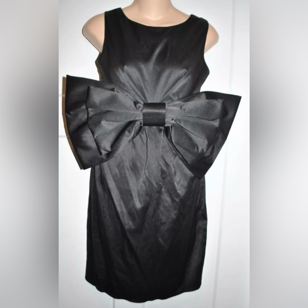 LAURA GALIC Black Large Bow Party Formal Dress size 2/4 Womens